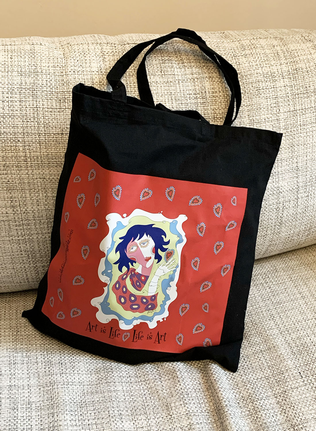 Reusable Art Tote Bag with Tarot Style Figures — Kate Morgan Art