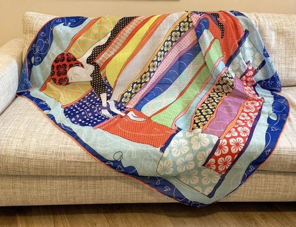 The princess and the pea contemporary art scarf