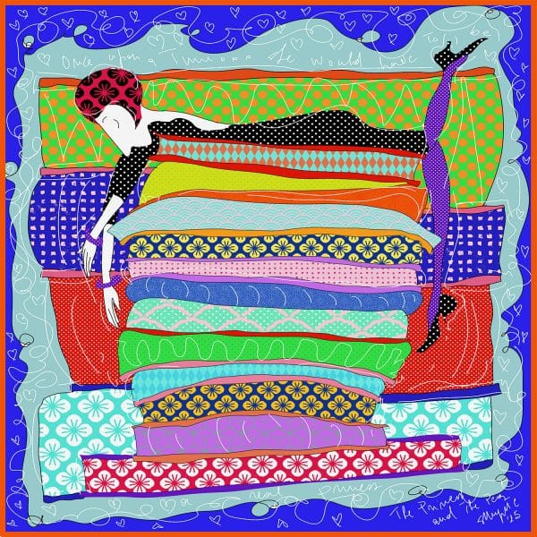 The princess and the pea contemporary art scarf - Image 2